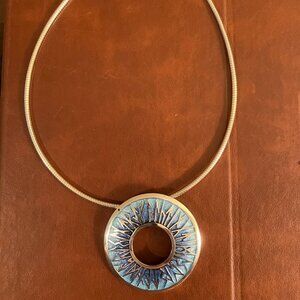 Shelia Fleet Runic Dress Necklace and Earrings in Skaill Enamel